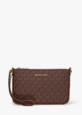 michael kors jet set small signature logo convertible wristlet