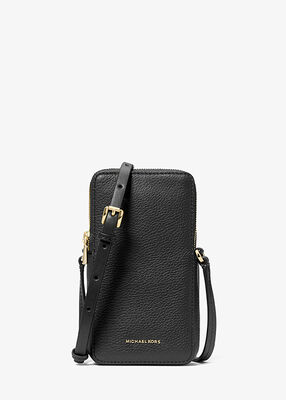 michael kors jet set small pebbled leather smartphone crossbody bag
