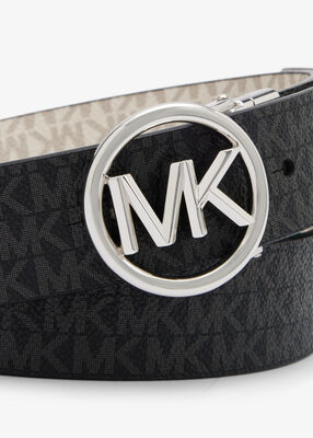 michael kors reversible signature logo belt