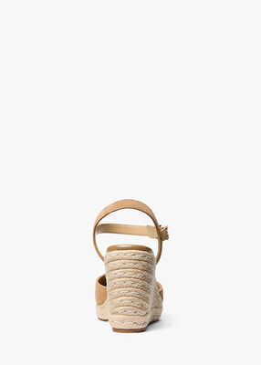 michael kors kenzie suede wedge espadrille