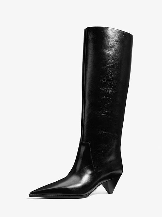 Jayla Crinkled Leather Boot michael kors jayla crinkled leather boot