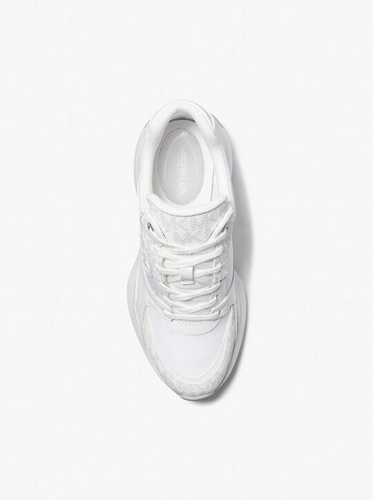 michael kors zuma mixed media trainer