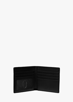 michael kors cooper pebbled leather billfold wallet