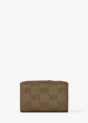 michael kors bryant medium logo embossed leather wallet