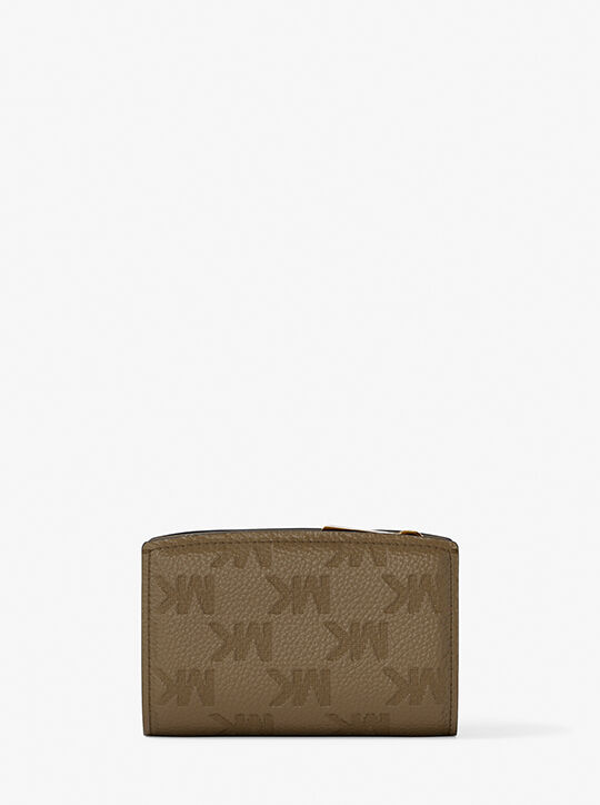 michael kors bryant medium logo embossed leather wallet