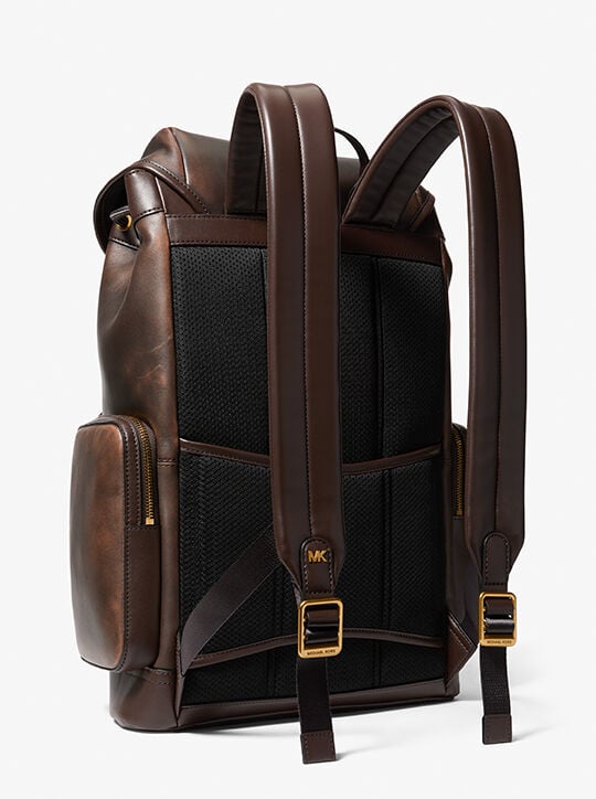 Hudson Burnished Leather Backpack michael kors hudson burnished leather backpack