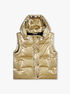 michael kors metallic quilted convertible puffer jacket
