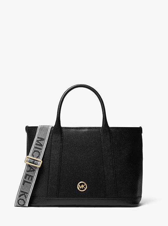 michael kors luisa medium pebbled leather tote bag