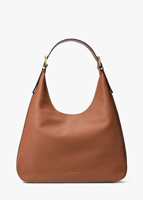 michael kors nolita large pebbled leather hobo shoulder bag