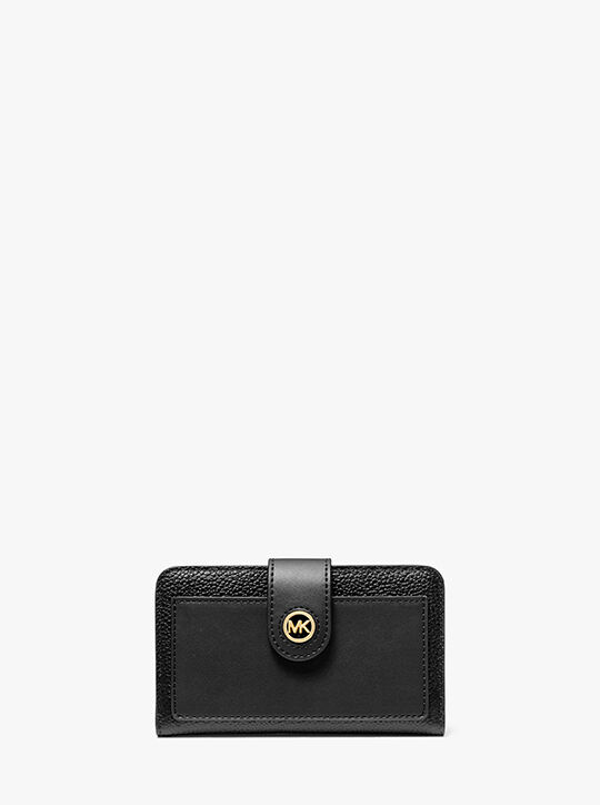 michael kors mercer medium pebbled leather wallet