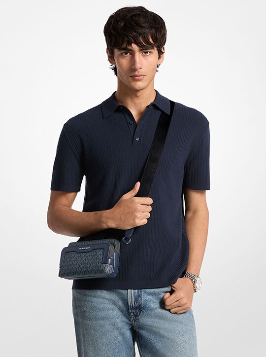 michael kors hudson signature logo crossbody bag