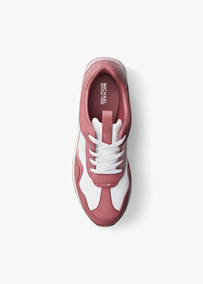 michael kors raina mixed media trainer