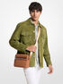 Jet Set Logo Embossed Leather Crossbody Bag michael kors jet set logo embossed leather crossbody bag
