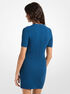 michael kors mk2000 logo embossed jacquard cable knit mini dress