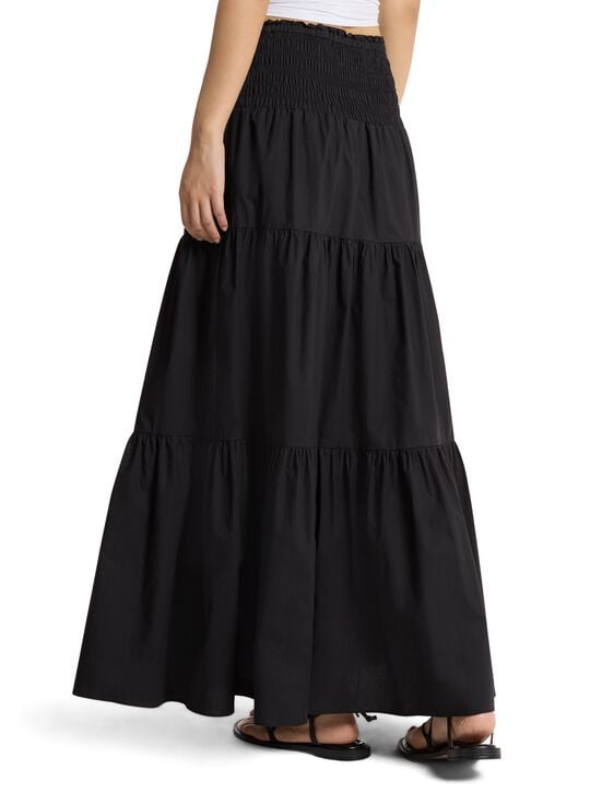 Smocked Cotton Poplin Tiered Maxi Skirt michael kors smocked cotton poplin tiered maxi skirt