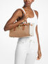 michael kors hamilton moderne small color blocked leather satchel