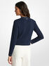 Contrast-Trim Stretch Knit Cardigan michael kors contrast trim stretch knit cardigan