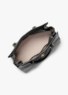 michael kors hamilton moderne large leather satchel