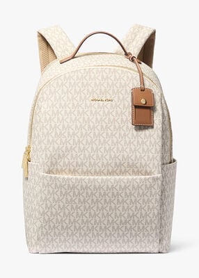 michael kors sable large signature logo backpack