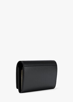 michael kors jet set large pebbled leather wallet