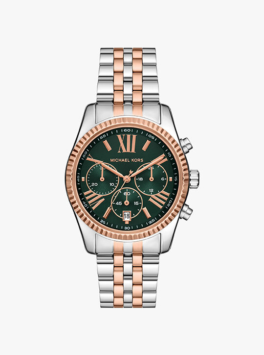 michael kors lexington two tone watch