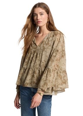michael kors floral print georgette blouse