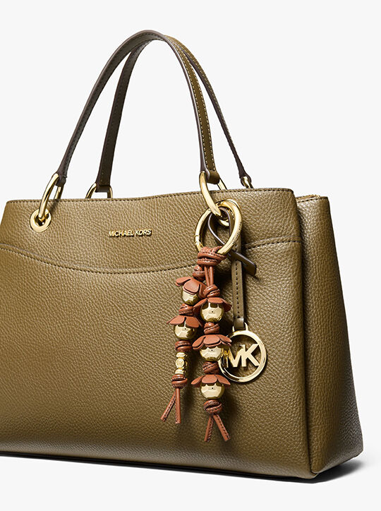 michael kors embellished floral bag charm
