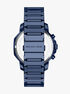 michael kors prescott chronograph blue stainless steel watch