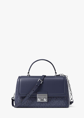michael kors tribeca extra small signature logo satchel
