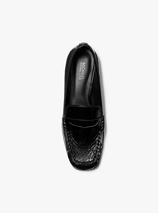 Carlson Crackled Patent Leather Loafer michael kors carlson crackled patent leather loafer