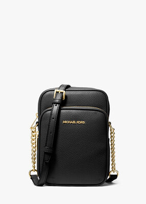 michael kors jet set travel medium pebbled leather crossbody bag