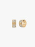 Silver Pave MK Earrings michael kors silver pave mk earrings