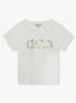 Empire Logo Cotton T-Shirt For Kids michael kors empire logo cotton t shirt for kids