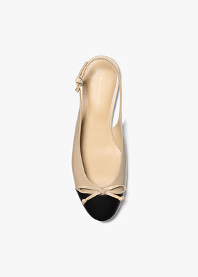 michael kors piper leather slingback ballet flat