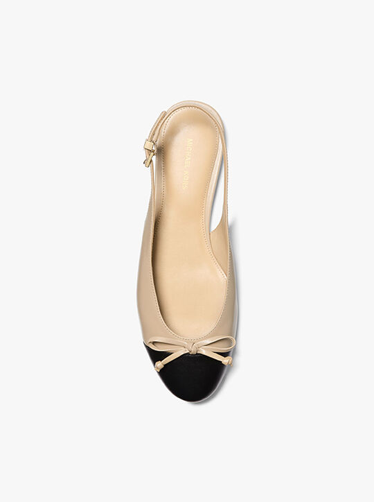 michael kors piper leather slingback ballet flat