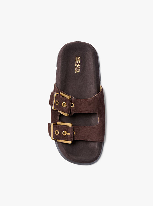 Colby Suede Flat Sandal michael kors colby suede flat sandal