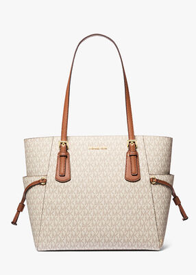 michael kors voyager large signature logo tote bag