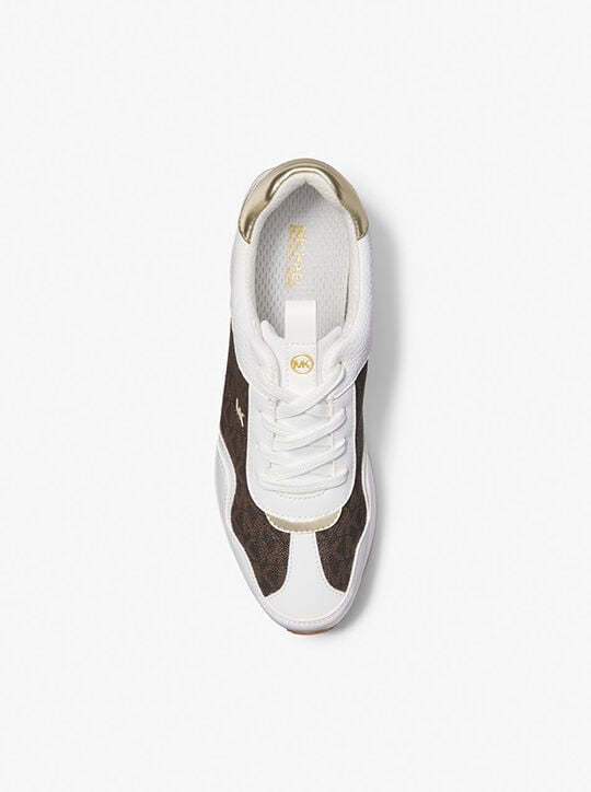 Raina Signature Logo Platform Trainer michael kors raina signature logo platform trainer