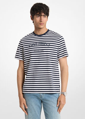 michael kors provence striped cotton jersey t shirt