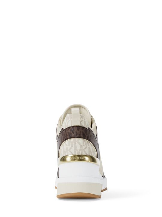 michael kors georgie signature logo trainer