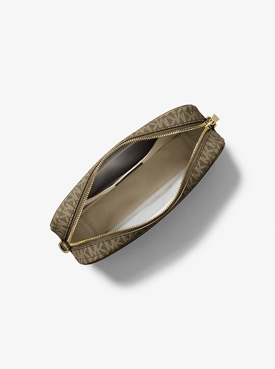 michael kors bev large signature logo crossbody bag