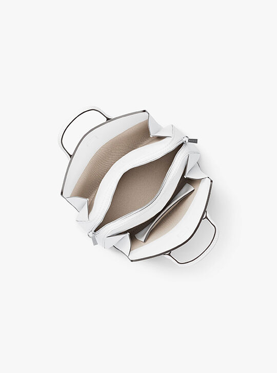 Laila Extra-Small Leather Crossbody Bag, OPTIC WHITE | Michael
