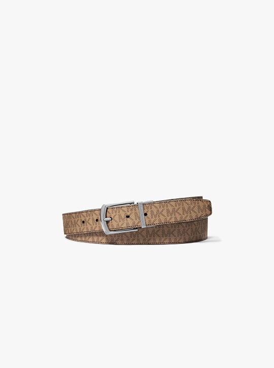 Reversible Signature Logo and Leather Belt michael kors reversible signature logo and leather belt