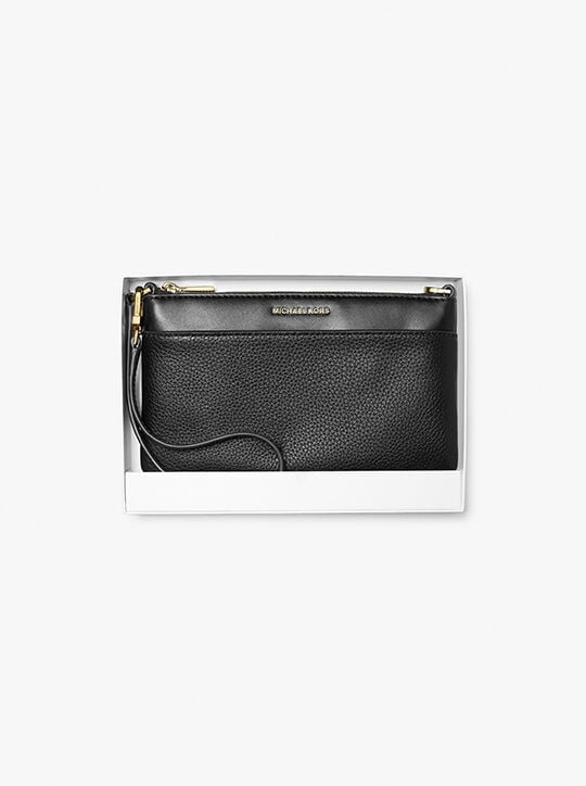 Jet Set Medium Pebbled Leather Wristlet michael kors jet set medium pebbled leather wristlet