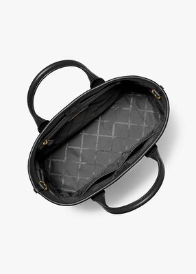 michael kors حقيبة لويزا متوسطة الحجم من الجلد المحبب