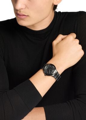 michael kors oversized billie black tone watch