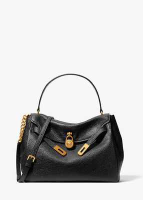 michael kors hamilton moderne large textured leather slouchy satchel
