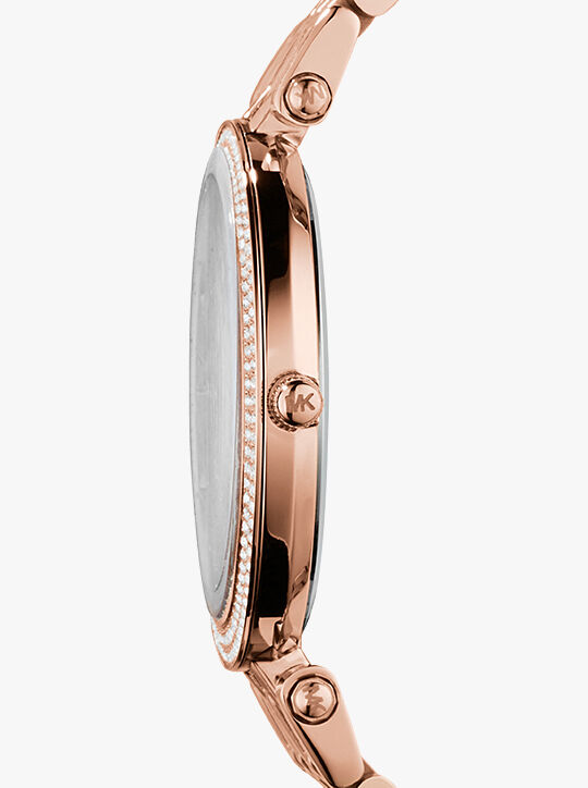 Michael Kors Rose Gold-Tone Glitz Darci Watch michael kors rose gold tone glitz darci watch