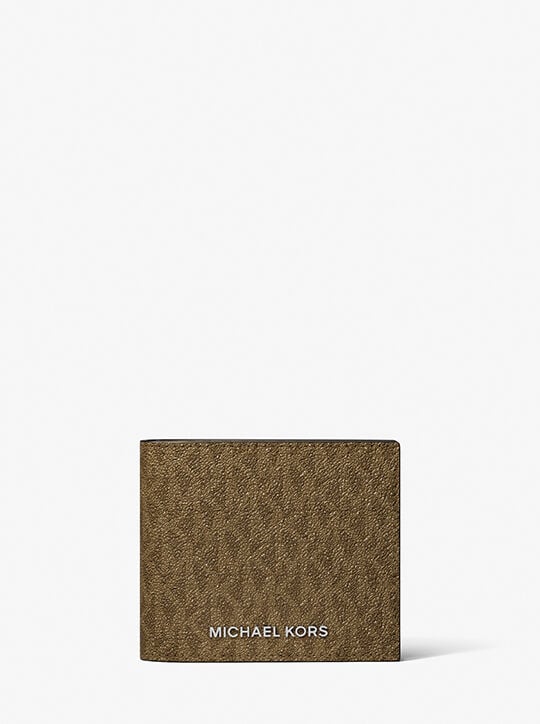 Harrison Logo Billfold Wallet With Passcase michael kors harrison logo billfold wallet with passcase
