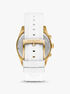 michael kors oversized hadyn pav  gold tone watch